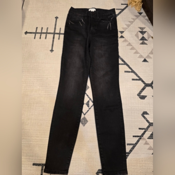 NWT GOOD American WAIST SKINNY JEANS $139 black 00-4 Inseam 29" denim - Picture 6 of 13